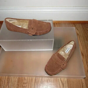 KELSI DAGGER Furry Cowsuede Flats Loafers Size 6M